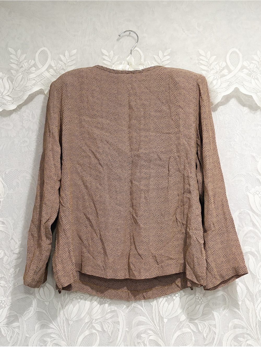 Vintage retro safari cheetah multicolor blouse - Picture 5 of 6